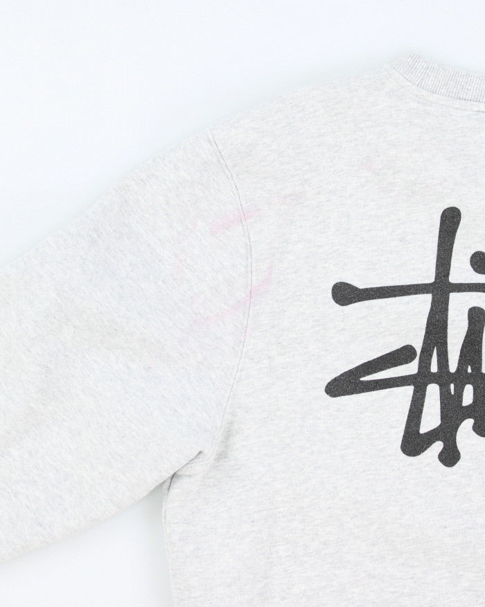Stussy Grey Crew-neck Sweatshirt - S