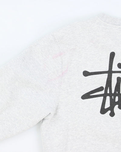 Stussy Grey Crew-neck Sweatshirt - S
