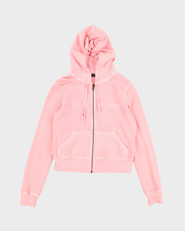 Y2k 00s DKNY Pink zip-up Hoodie - M