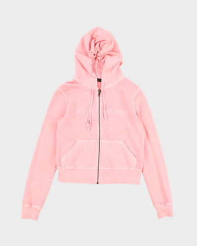 Y2k 00s DKNY Pink zip-up Hoodie - M