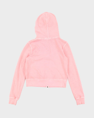 Y2k 00s DKNY Pink zip-up Hoodie - M