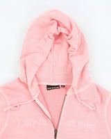 Y2k 00s DKNY Pink zip-up Hoodie - M