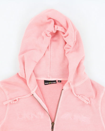Y2k 00s DKNY Pink zip-up Hoodie - M