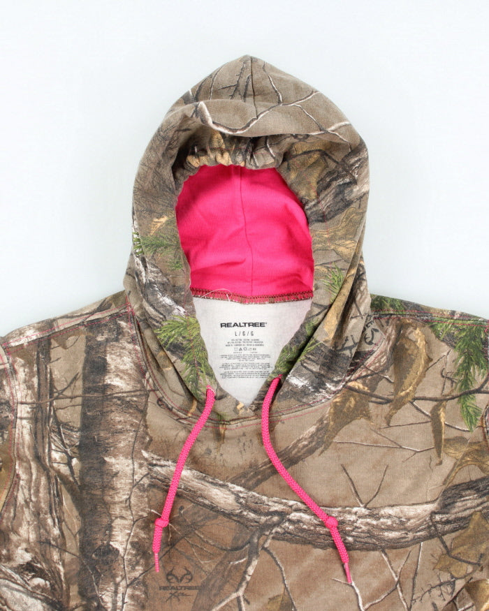 Vintage Y2K Real Tree Camouflage Boxy Fit Hoodie - L