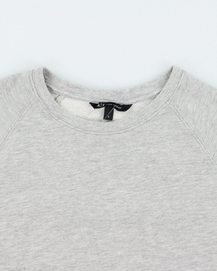 Vintage Armani Exchange Cropped Sweatshirt - S