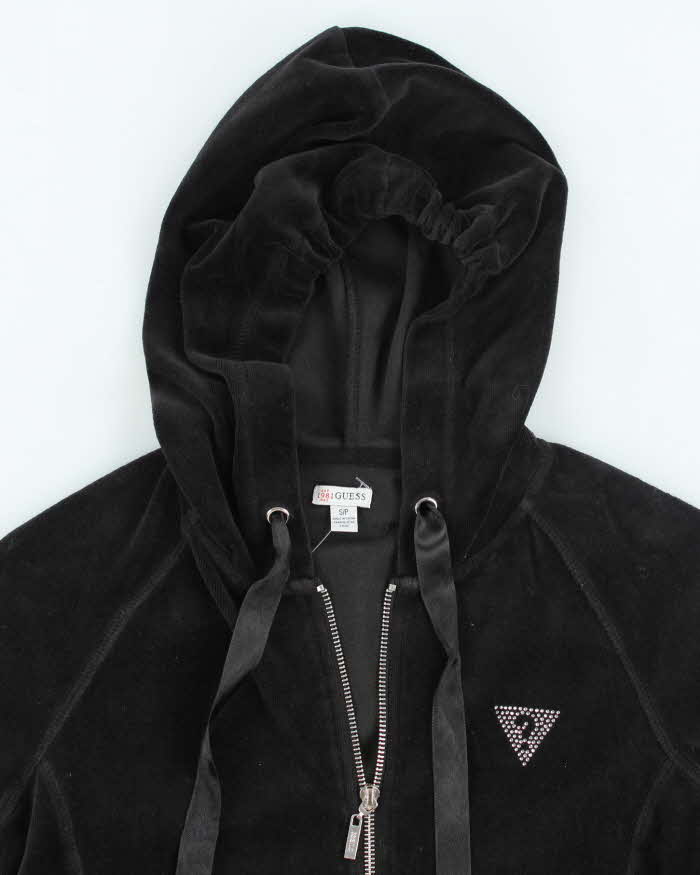 Vintage Y2K Guess Jeans Sequined Zip Up Hoodie - S