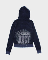Vintage Y2K Juicy Couture Back Graphic Zip Up Hoodie - S
