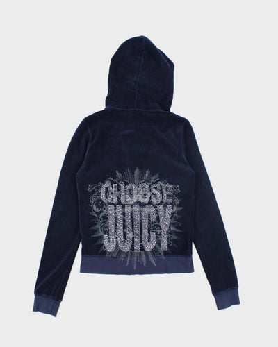 Vintage Y2K Juicy Couture Back Graphic Zip Up Hoodie - S