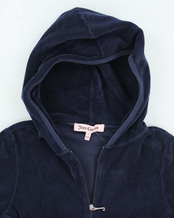 Vintage Y2K Juicy Couture Back Graphic Zip Up Hoodie - S
