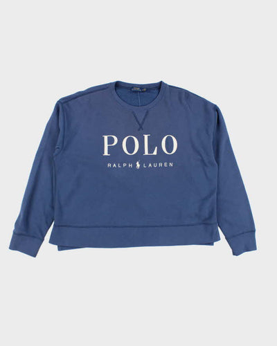 Vintage Y2K Ralph Lauren Cropped Graphic Sweatshirt - XL