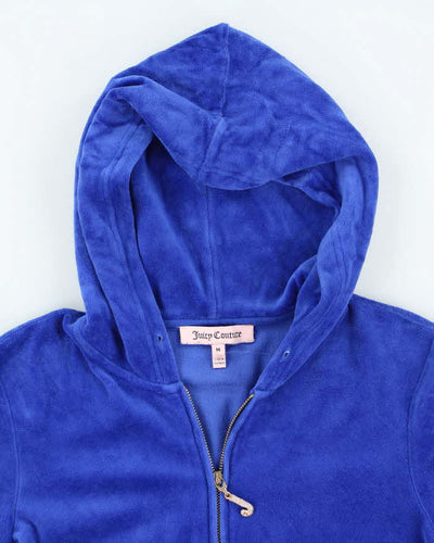 Juicy Couture Blue Zip-Up Hoodie - M