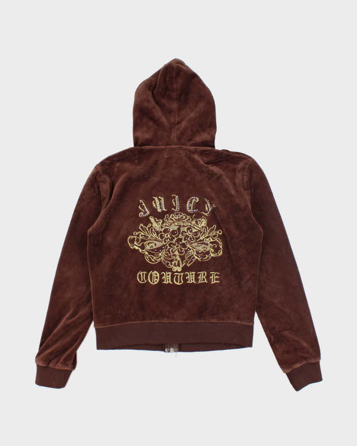 Y2k 00s Juicy Couture Embroidered Zip-Up Hoodie - M