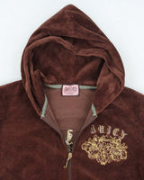 Y2k 00s Juicy Couture Embroidered Zip-Up Hoodie - M