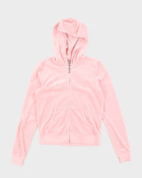Y2k 00s Juicy Couture Rhinestone Zip-Up Hoodie - M