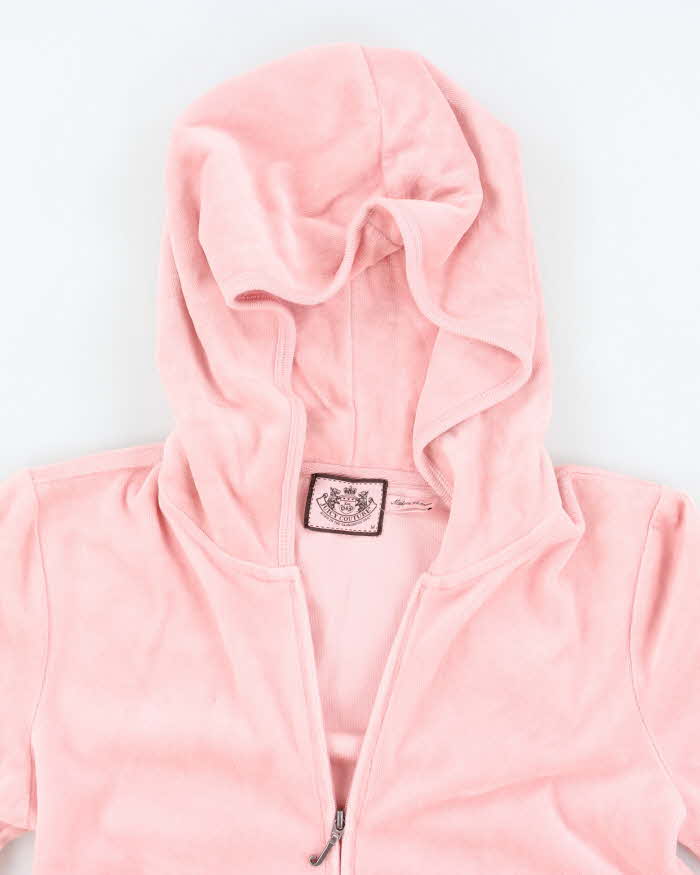Y2k 00s Juicy Couture Rhinestone Zip-Up Hoodie - M