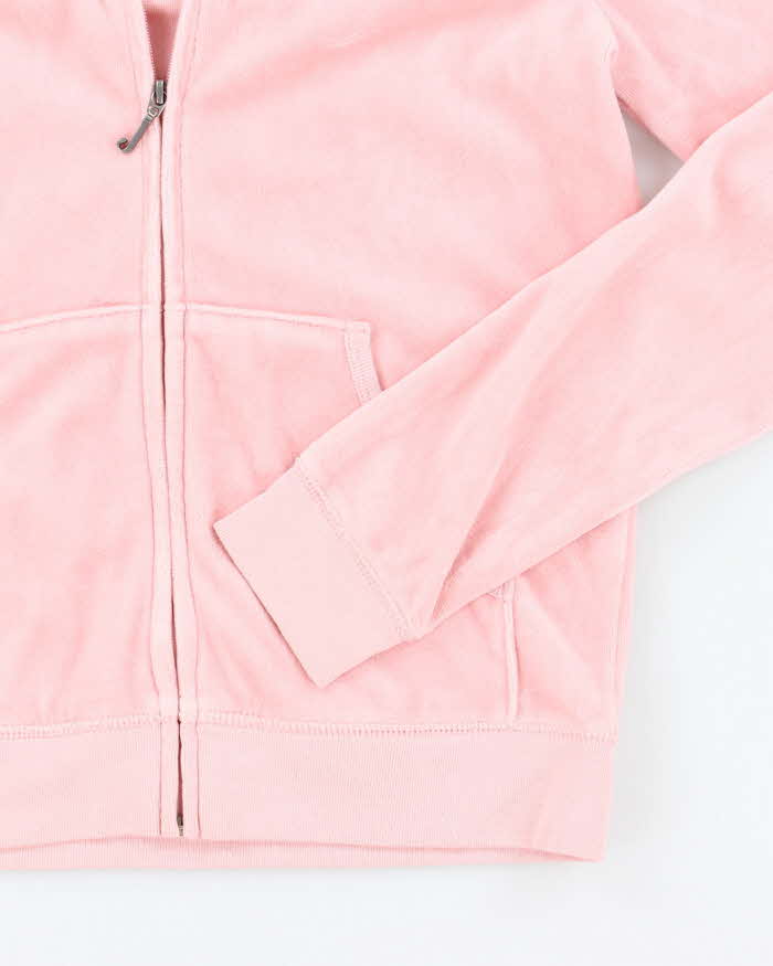 Y2k 00s Juicy Couture Rhinestone Zip-Up Hoodie - M