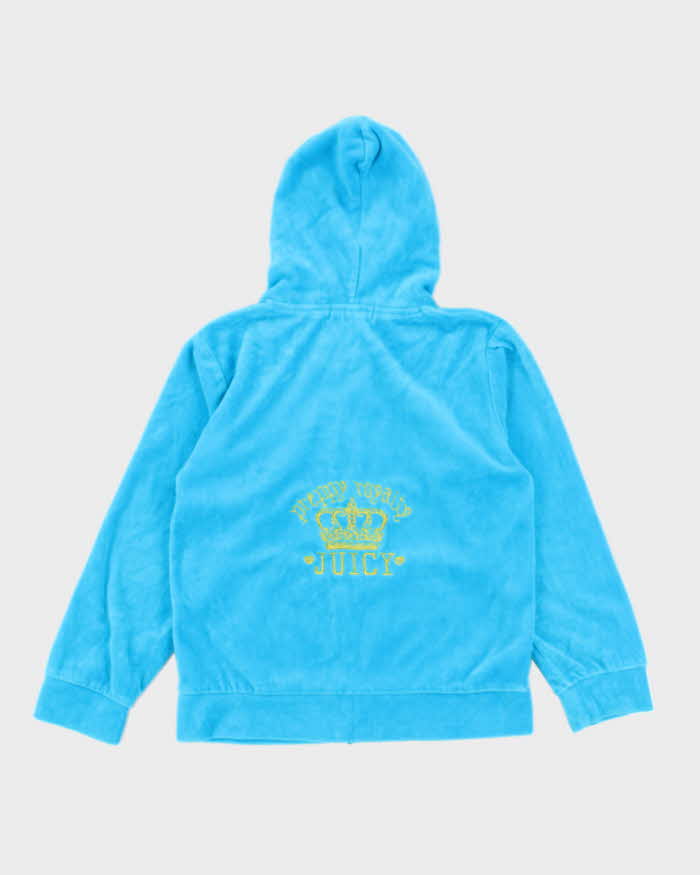 Vintage Y2K Juicy Couture Embroidered Textured Zip Up Hoodie - XL