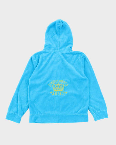 Vintage Y2K Juicy Couture Embroidered Textured Zip Up Hoodie - XL