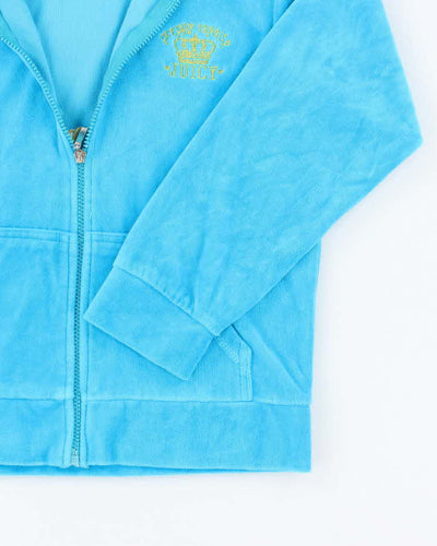 Vintage Y2K Juicy Couture Embroidered Textured Zip Up Hoodie - XL
