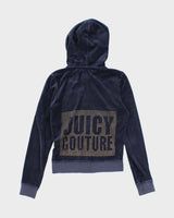 Vintage Y2K Juicy Couture Sequin Graphic Zip Up Hoodie - S