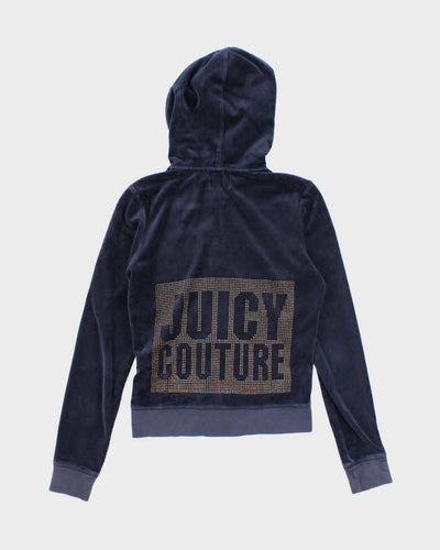 Vintage Y2K Juicy Couture Sequin Graphic Zip Up Hoodie - S