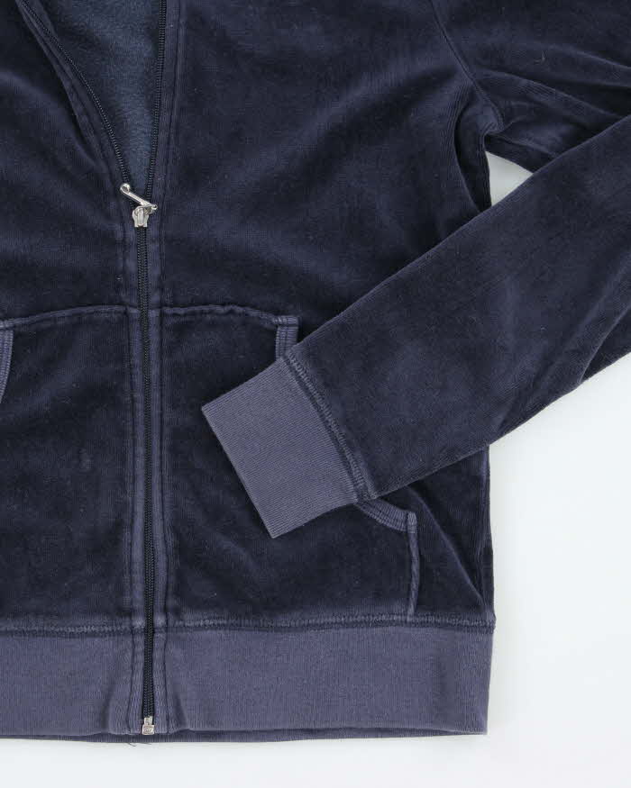 Vintage Y2K Juicy Couture Sequin Graphic Zip Up Hoodie - S