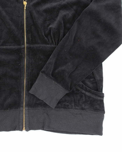 Vintage Y2K Juicy Couture Heart Patch Zip Up Hoodie - XXL