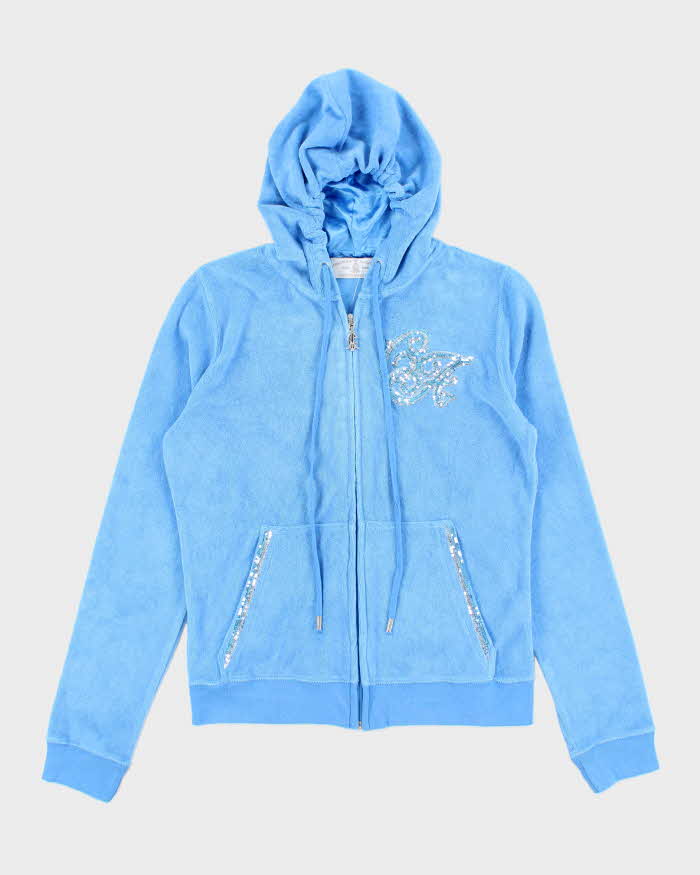 Vintage Y2K Christian Audiger Embroidered Zip Up Hoodie - L