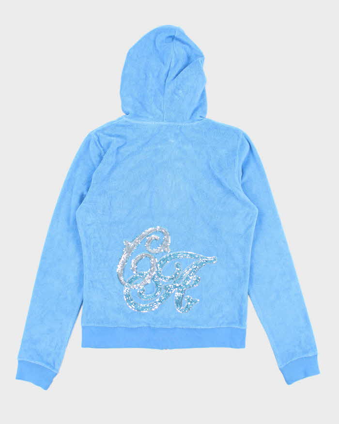 Vintage Y2K Christian Audiger Embroidered Zip Up Hoodie - L