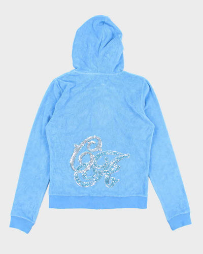 Vintage Y2K Christian Audiger Embroidered Zip Up Hoodie - L