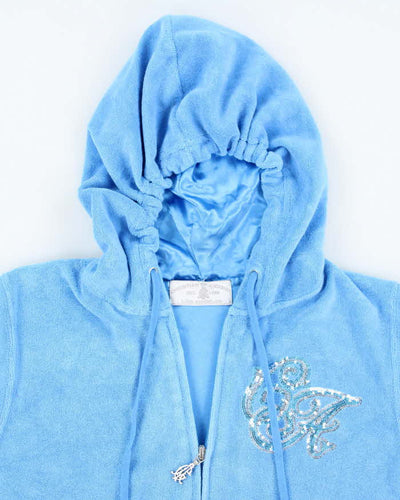 Vintage Y2K Christian Audiger Embroidered Zip Up Hoodie - L