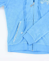 Vintage Y2K Christian Audiger Embroidered Zip Up Hoodie - L