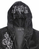 Vintage Y2K Tribal Graphic Printed Zip Up Hoodie - M