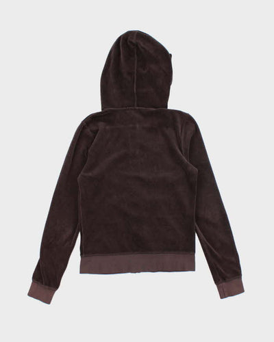 Vintage Y2K Women's Juicy Couture Plain Velour Zip Up Hoodie - S