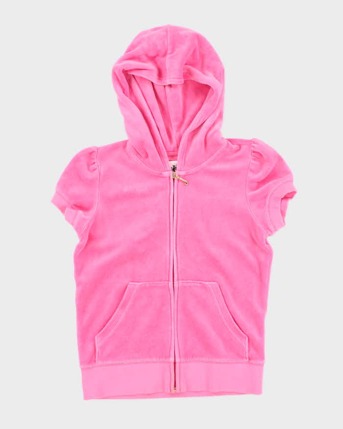 Vintage Y2K Juicy Couture Short Sleeve Zip Up Hoodie - S