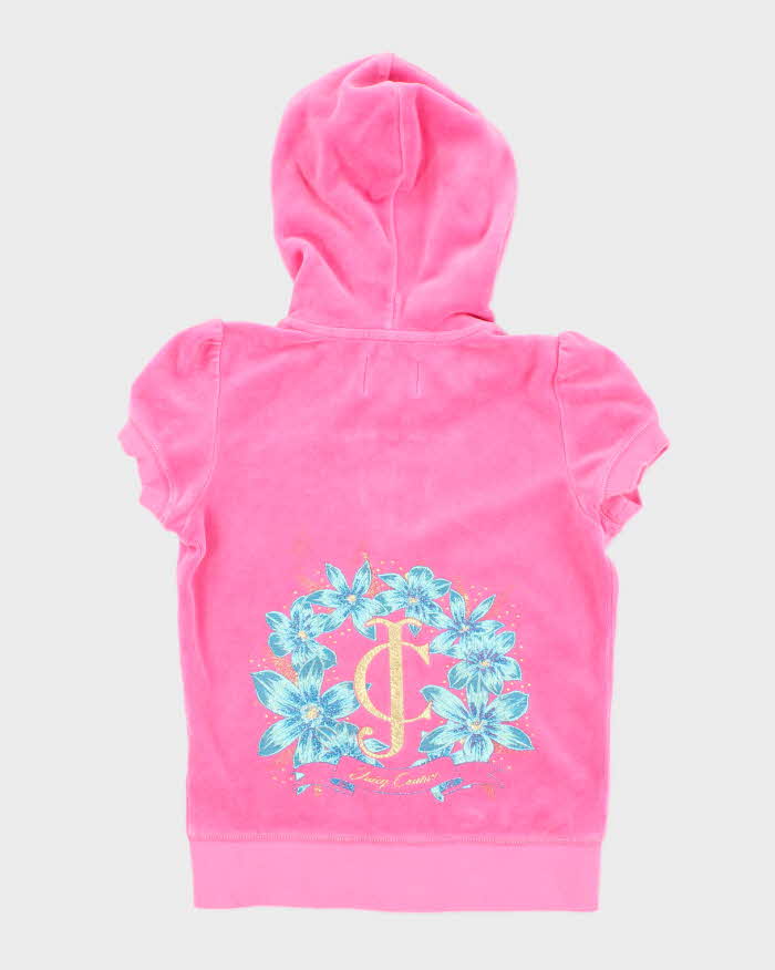 Vintage Y2K Juicy Couture Short Sleeve Zip Up Hoodie - S