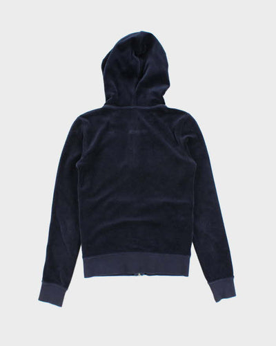 Vintage Y2K Women's Juicy Couture Blank Velour Zip Up Hoodie - XS