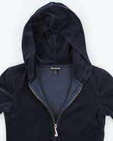 Vintage Y2K Women's Juicy Couture Blank Velour Zip Up Hoodie - XS