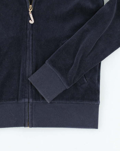 Vintage Y2K Women's Juicy Couture Blank Velour Zip Up Hoodie - XS