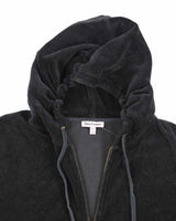 Vintage Y2K Women's Juicy Couture Black Velour Zip Up Hoodie - M