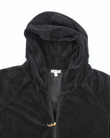 Vintage Y2K Women's Juicy Couture Sequinned Velour Zip Up Hoodie - L