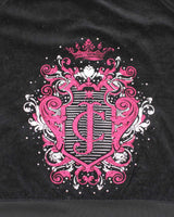 Vintage Y2K Women's Juicy Couture Sequinned Velour Zip Up Hoodie - L
