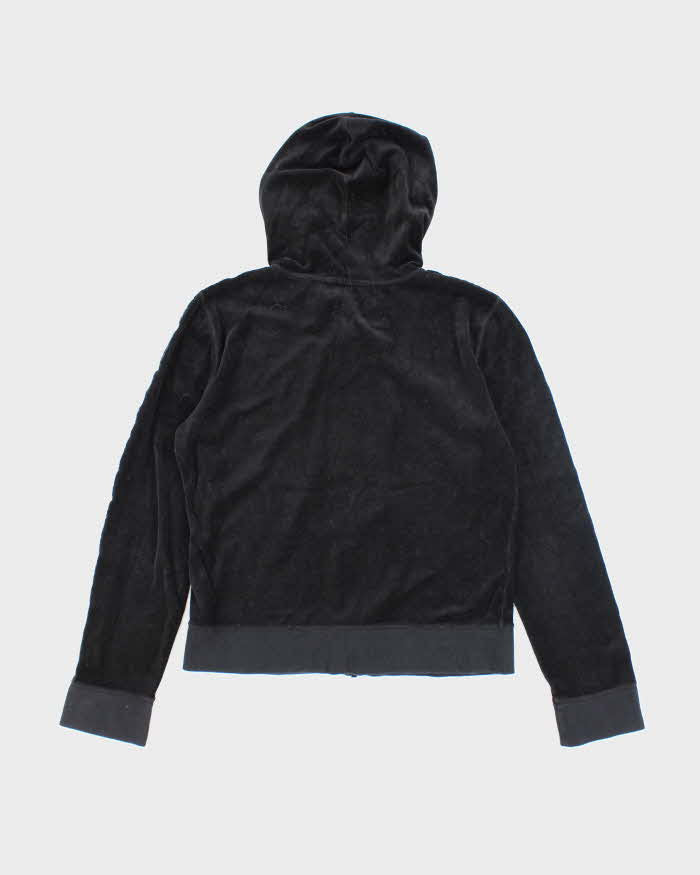 Vintage Y2K Women's DKNY Velour Zip Up Hoodie - L