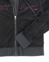 Vintage Y2K Women's DKNY Velour Zip Up Hoodie - L