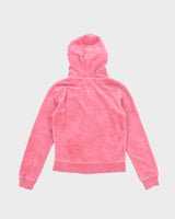 Vintage Y2k 00s Juicy Couture Pink Velour Hoodie - S