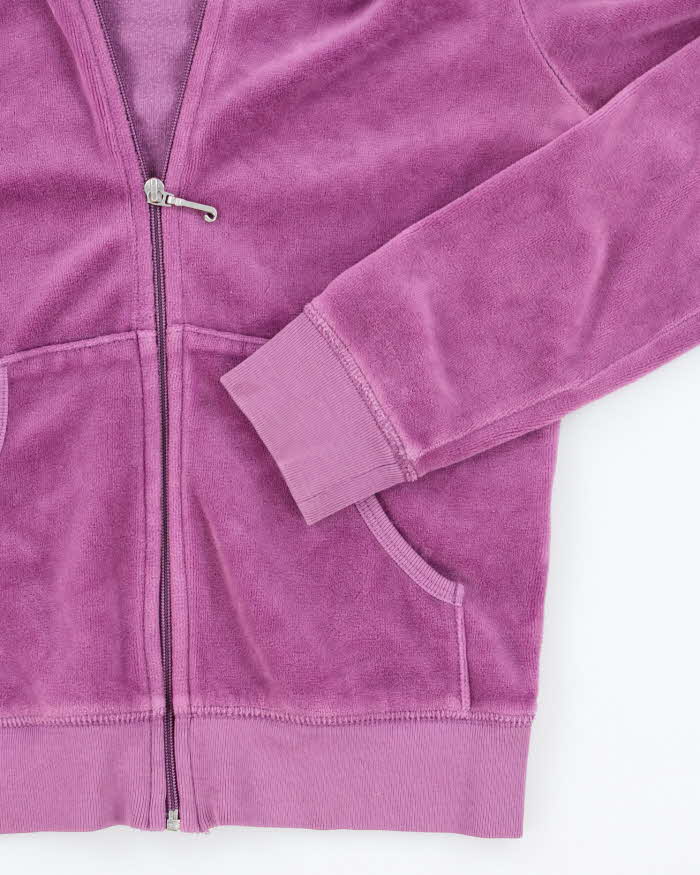 Vintage Y2k 00s Juicy Couture Purple Velour Hoodie - S