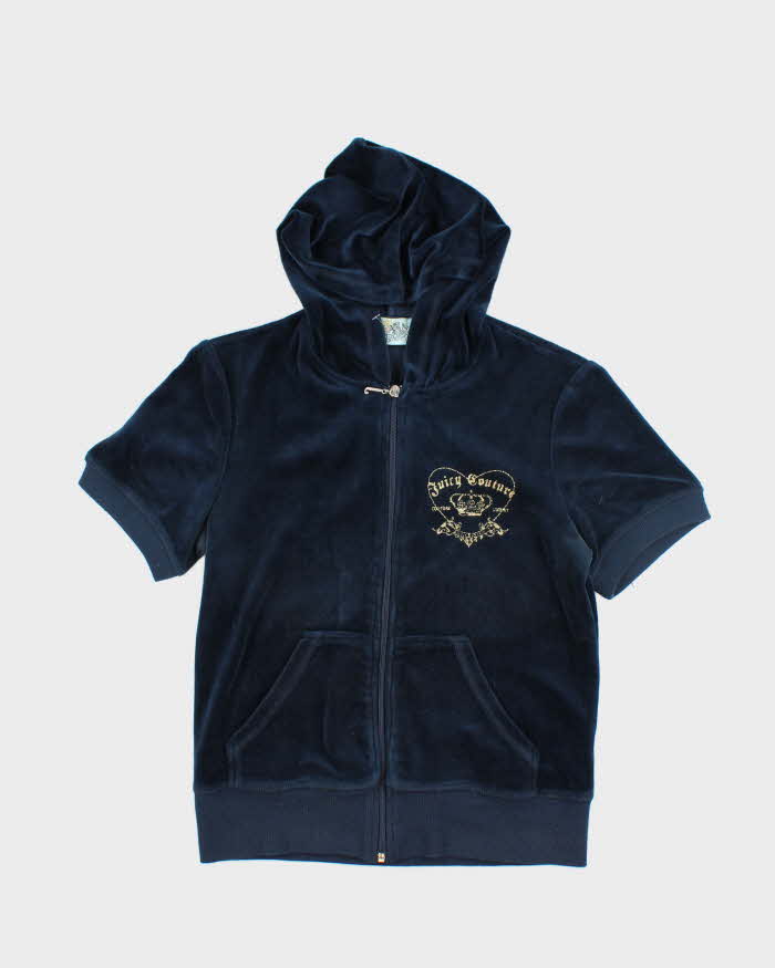 Vintage Y2k 00s Juicy Couture Short Sleeve Hoodie - L