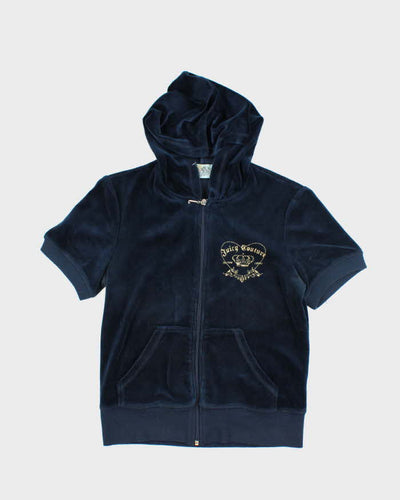 Vintage Y2k 00s Juicy Couture Short Sleeve Hoodie - L