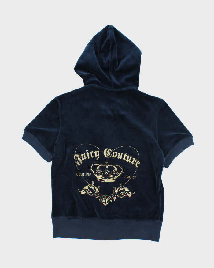 Vintage Y2k 00s Juicy Couture Short Sleeve Hoodie - L