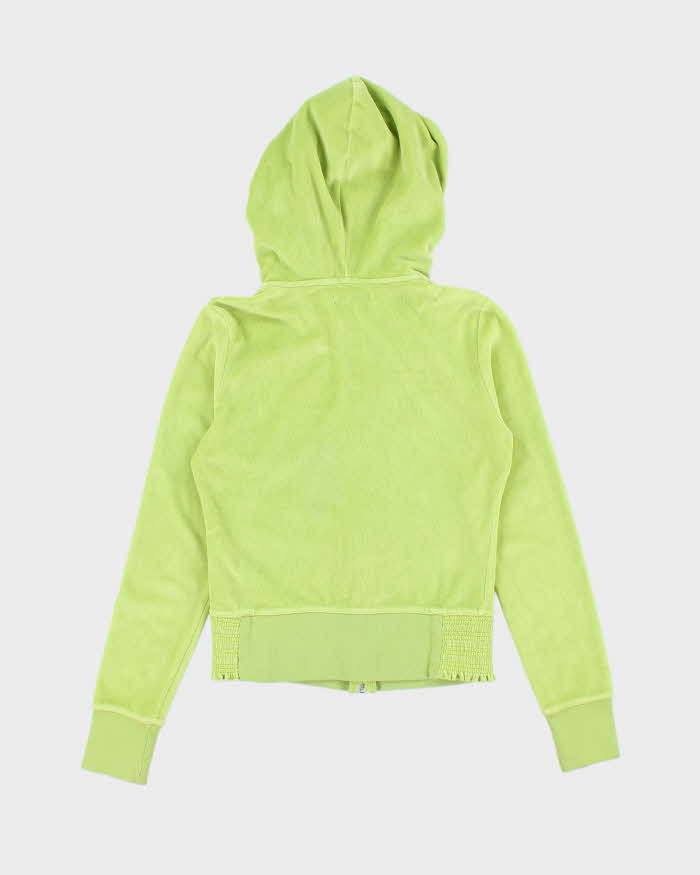 Vintage Y2k 00s Tna Green Velour Hoodie - S